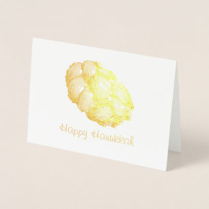 Tarjeta Con Relieve Metalizado Happy Hanukkah Chanukah Jewish Holidays Challenge
