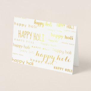 TARJETA CON RELIEVE METALIZADO HAPPY HOLI