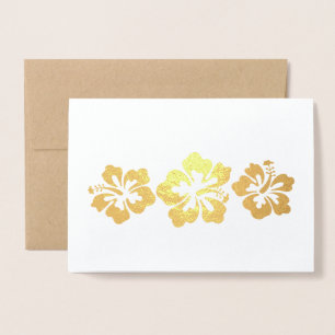Tarjeta Con Relieve Metalizado Hawái