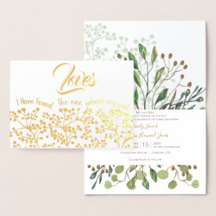 Tarjeta Con Relieve Metalizado He encontrado al que ama mi alma Boda