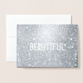 Tarjeta Con Relieve Metalizado Hermosa elegancia