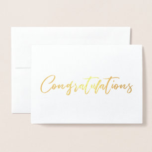 Tarjeta Con Relieve Metalizado Hermosa Felicitación con Caligrafía Chic