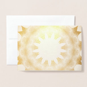 Tarjeta Con Relieve Metalizado Hermoso Sunshine