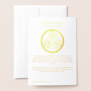 Tarjeta Con Relieve Metalizado Historia de los Samuráis Japoneses Tokugawa Radian