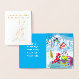 Tarjeta Con Relieve Metalizado hockey