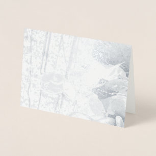 Tarjeta Con Relieve Metalizado Hojas otoñales