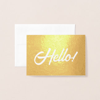 Tarjeta Con Relieve Metalizado ¡Hola!