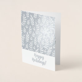 TARJETA CON RELIEVE METALIZADO HOLIDAY HOLIDAY BUSINESS GREETING LOGO SAGE VERDE