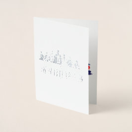 Tarjeta Con Relieve Metalizado HonrarParaServir