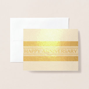 Tarjeta Con Relieve Metalizado Huelga de Aniversario Feliz