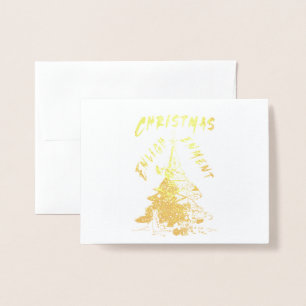 Tarjeta Con Relieve Metalizado Ilustración de navidades