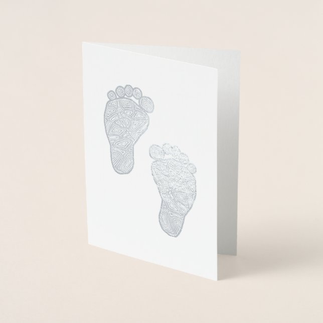 Tarjeta Con Relieve Metalizado Imágenes del bebé (Anverso)