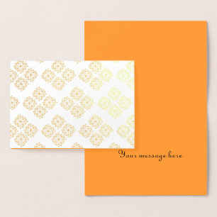 Tarjeta Con Relieve Metalizado Impresión bonita de mandala de relajación de cumpl