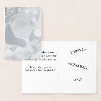 Tarjeta Con Relieve Metalizado "Invitación al juego de Pickleball" (5" x 7") Hoja