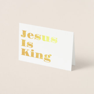 Tarjeta Con Relieve Metalizado Jesús es Rey - Tarjeta de Relieve metalizado