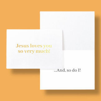 Tarjeta Con Relieve Metalizado ¡Jesús te quiere tanto!
