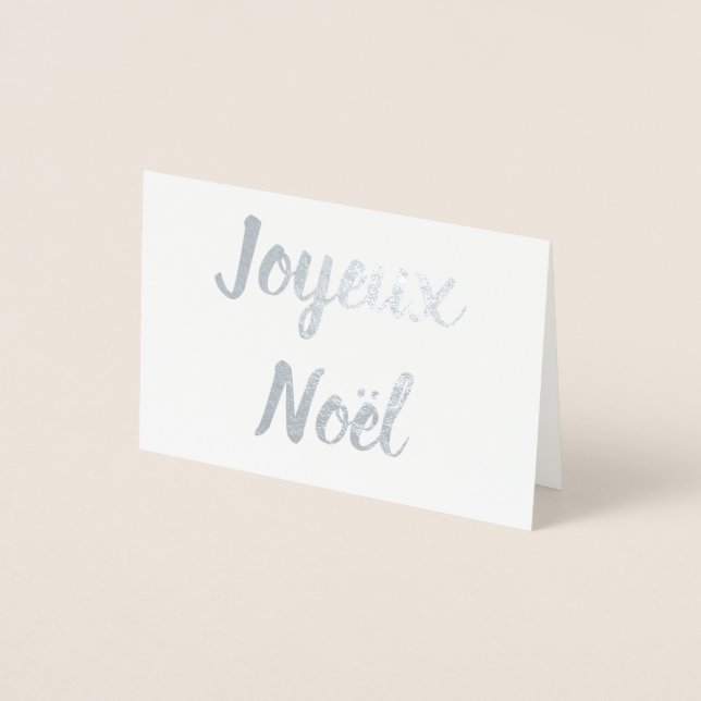 Tarjeta Con Relieve Metalizado Joyeux Noël (Anverso)