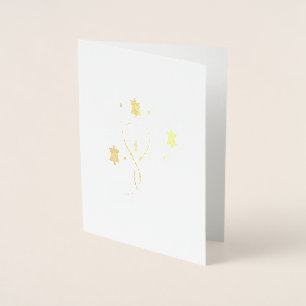 Tarjeta Con Relieve Metalizado Judía Star Tree of Life Card