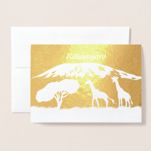 Tarjeta Con Relieve Metalizado Kilimanjaro