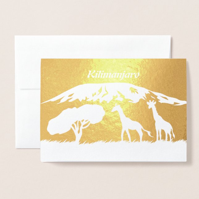 Tarjeta Con Relieve Metalizado Kilimanjaro (Anverso con sobre)