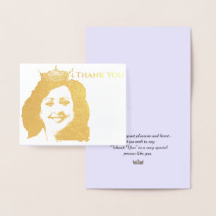 Tarjeta Con Relieve Metalizado La corona de Relieve metalizado al estilo de Miss