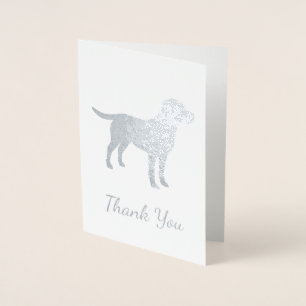 Tarjeta Con Relieve Metalizado Labrador Dog Baby Shower Blue Boy Lab