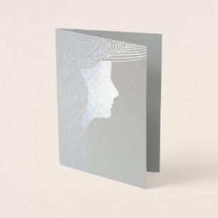 Tarjeta Con Relieve Metalizado Lady Journal