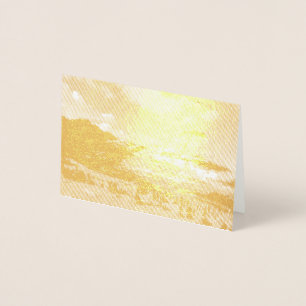 Tarjeta Con Relieve Metalizado Lago oculto