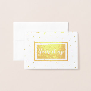 Tarjeta Con Relieve Metalizado Levántate ・ Artesanías