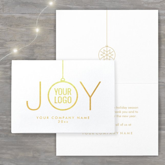 Tarjeta Con Relieve Metalizado Logotipo de negocio JOY Navidad Ornamento vacacion (Subido por el creador)