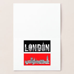 TARJETA CON RELIEVE METALIZADO LONDRES
