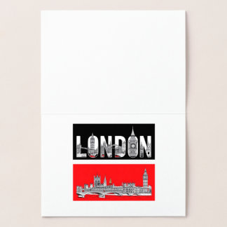 TARJETA CON RELIEVE METALIZADO LONDRES