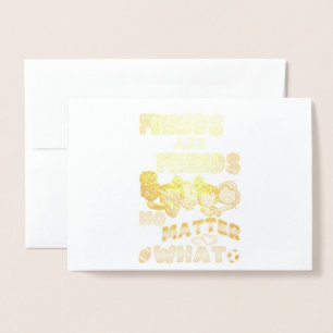 Tarjeta Con Relieve Metalizado Los amigos son amigos sin importar qué