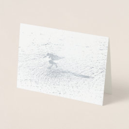 Tarjeta Con Relieve Metalizado Lovely Lesser Sandplover