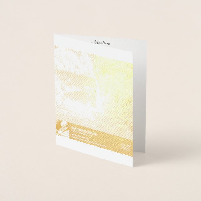 Tarjeta Con Relieve Metalizado Madre Naturaleza (Anverso)