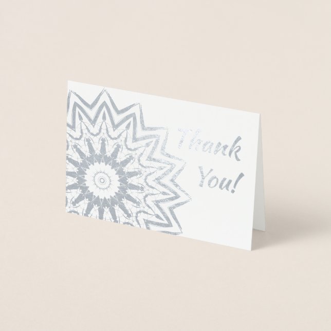 Tarjeta Con Relieve Metalizado Mandala brillante (Anverso)