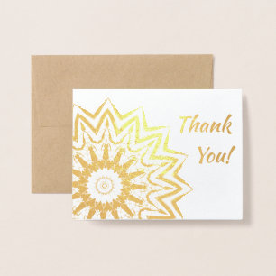 Tarjeta Con Relieve Metalizado Mandala brillante