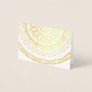 Tarjeta Con Relieve Metalizado mandala colorido