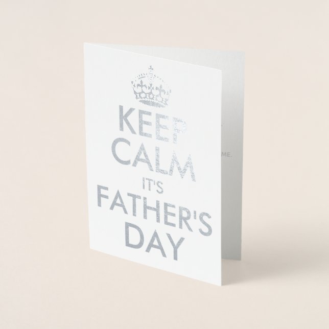 Tarjeta Con Relieve Metalizado Mantente tranquilo es el día del padre (Anverso)