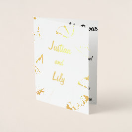 Tarjeta Con Relieve Metalizado Mariposas blancas y negras