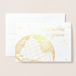Tarjeta Con Relieve Metalizado Más allá de las millas en los Navidades