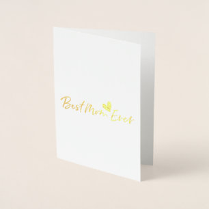 Tarjeta Con Relieve Metalizado Mejor Corazón de Mamá