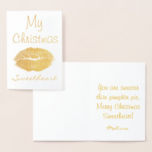 Tarjeta Con Relieve Metalizado Mi amor de Navidades