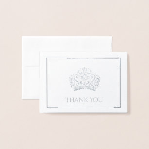 Tarjeta Con Relieve Metalizado Mini de corona de concurso