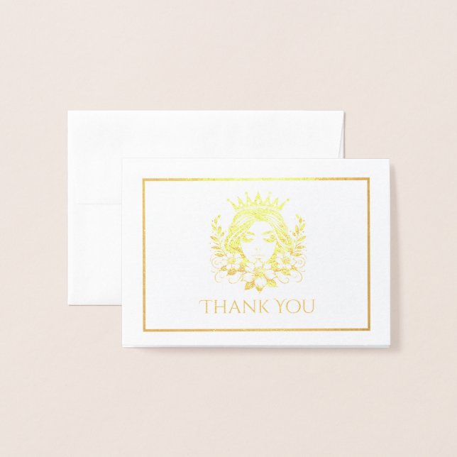 Tarjeta Con Relieve Metalizado Mini Reina reina de concursos (Anverso con sobre)