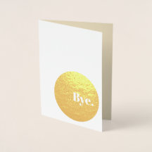 Minimalist Foil Goodbye Card for Coworker