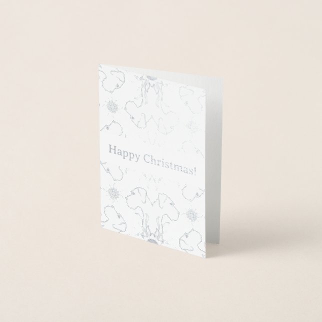 Tarjeta Con Relieve Metalizado Minimalist golden foil Christmas (Anverso)