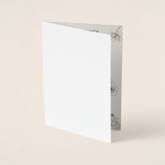 Tarjeta Con Relieve Metalizado Minimalist Olive Green & Cream Wedding Invitation 