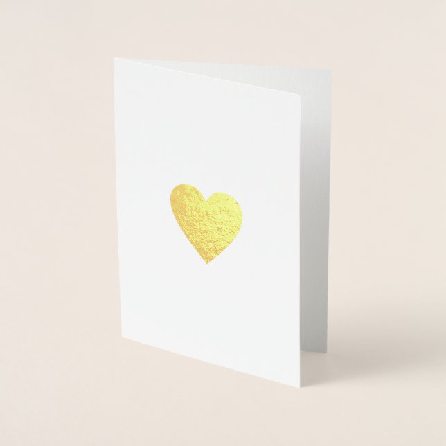 Tarjeta Con Relieve Metalizado minimalista amor romántico (Anverso)