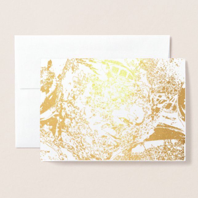 Tarjeta Con Relieve Metalizado Mira el amor de oro (Anverso con sobre)